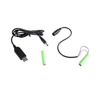 SHOOYIO 5V2A USB To 3V LR03 Battery Eliminators Replacing 2PCS 1.5V LR03 Battery For Toy Thermometers Remote Power Supply Power Cable