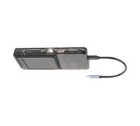 SHOOYIO 8 In1 USB C Docking Station 4K HDTV 100WPD Charging Gigabit Ethernet USB3.0 Port LCD Display For Computer Accessories Multiple Port Type C Adapter
