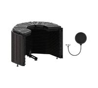 SHOOYIO ABS Foldable Mics Soundproof Cover Advanced Noise Cancellation Microphone Isolation Shield for Clear Music Travel Friendly Sound Tool