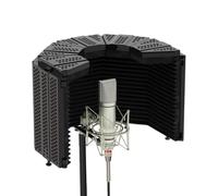 SHOOYIO ABS Foldable Mics Soundproof Cover Advanced Noise Cancellation Microphone Isolation Shield for Clear Music Travel Friendly Sound Tool