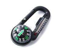 SHOOYIO Camp Carabiner Compass and Thermometer Outdoor Navigation Tool Keychains for Outdoor Hiking Camping Survival Tool