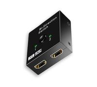 SHOOYIO Compactly Bidirectional HDTV Switcher 4K Resolution For Simultaneous Display On Two Screens Ideal For Meeting Room Monitors Adapter