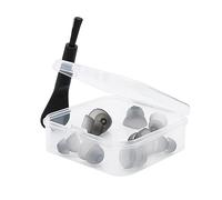 SHOOYIO Flipping Top Protective Case with Silicone Ear Cushions and Cleaning Tool Secure Closures Transparents Portable Accessory Holder Portable Hearings Aid Accessory Storage Container