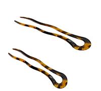 SHOOYIO French Twist Hair Clip Vintage Celluloid Acetate Large Wavy U-Shaped Hairpin Tortoise For Shell Updo Pin Bun Holder Barrette Styling Accessories Saiki K Hair Pins And Glasses