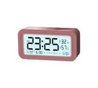 SHOOYIO Intelligent Nearby Clock with Surrounding Light 90dB Stir Alarm Dampness Temperature Observe 5 Moment Drowse Function Intelligent Quiet Clock with Bedlight