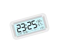 SHOOYIO Intelligent Nearby Clock with Surrounding Light 90dB Stir Alarm Dampness Temperature Observe 5 Moment Drowse Function Intelligent Quiet Clock with Bedlight