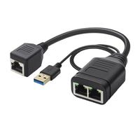 SHOOYIO Internet Splitter Ethernet Splitter For Efficient Bandwidth Sharing USB Power Supply Office Networking Splitter Adapter