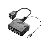 SHOOYIO Internet Splitter Ethernet Splitter For Efficient Bandwidth Sharing USB Power Supply Office Networking Splitter Adapter