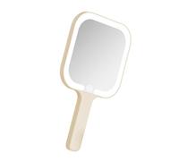 SHOOYIO LED Handheld Travel Makeup Mirrour with 3Colors Light Lighted Hand with Handle, Portable Cosmetic Mirrours Lighted Makeup