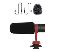 SHOOYIO Microphone Video Podcast Condenser Interviewing With 3.5mm Port For Smartphone Camera Streaming Broadcast Metal Body