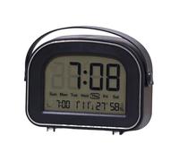 SHOOYIO Multifunction Room Alarm Clock With Real Time Temperature Display Clear LED Screen Simple Controls Lightweight Housing Bedroom/Office Intelligent Thermometers Clock