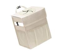 SHOOYIO Premium Hanging Car Garbage Bin with Water Resistant Fabric and Side Pockets for Easy Cleanup Automobile Waste Container