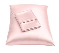 Shop Bedding Luxury Satin Pillowcase for Hair, Satin Euro Pillowcase with Zip Closure, Baby Blue (1 per pack), Blissford, Satin, rose, Standard (2-Pack)