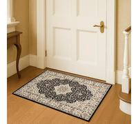 Shop Direct 24 Rome Runner Rug - Washable Non-slip Long Carpet Runner Rugs for Hallway, Kitchen, Living Room, Corridor, Entryway and Door Entrances (60 x 110 cm, Black)