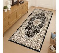 Shop Direct 24 Traditional Rome Runner Rug - Washable Non-slip Long Carpet Runner Rugs for Hallway, Kitchen, Living Room, Corridor, Entryway and Door Entrances (80 x 300cm Black)
