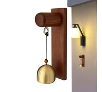 Shop Door Bell - Wooden Entry Chime, Rustic Welcome Alert For Stores