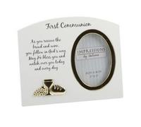 shop inc First Communion Photo Frame with Verse, 3 x 3 inch, Turquoise