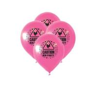 shop inc Pack of 30 Pink Party Balloons 23cm Caution Hen Party Novelty Accessories