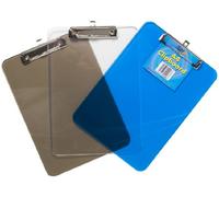 Shop Inc Pack of 6 Blue A4 Translucent Clipboards