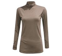 Shop Nova® Girls Boys Plain Long Sleeve Turtle Roll Neck T-Shirt Kids Casual Basic Polo Top (UK, Age, 11 Years, Regular, Mocha)