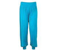 Shop Nova® Women Harem Trouser Alibaba Plain & Printed Elactic Waist Hippie Pyjama Bottoms Loose Fit Baggy Pilates Yoga Pants and Summer Trousers (Turqouise, 14)