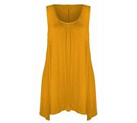 Shop Nova® Womens Plus Size Hanky Hem Ladies Sleeveless Scoop Neck Vest Top UK 8-26