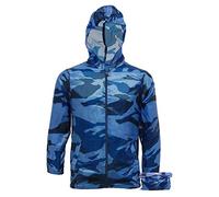 Shop Online Boys Lightweight Raincoat Camo Jacket Kagool Cagoule - Hooded Cag in a Bag - Kagoul Camouflage (2-3 Years, Blue Camo)
