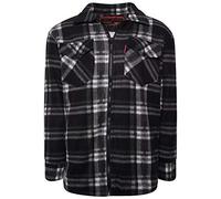 Shop Online Men's Padded Check Shirt Fur Lumberjack Collared Quilted Jacket Warm Thermal Casual Workwear Top Fleece Lumber Jack Padded Shirts (Black, L)