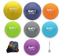 SHOP PLAY 9 | Plyometric Weighted Balls for Baseball | Soft Weighted Medicine Ball for Baseball, Softball, Pilates, Yoga Physical Therapy Pitching and Velocity Training (7 Pack)