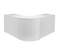 Shop Retail Counter Zodiac A1200 CM60 Display Cabinet Sales Reception Checkout Table Exhibition Closed Front Open Back Under Counter Storage Internal Shelf Adaptable Arrangement White Melamine