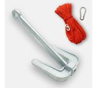 Shop SoftAir Hot Dip Galvanised Cast Iron Hall Anchor with Floating Top 30m and Stainless Steel Carabiner Included - Mobile Block for Boat and Inflatable Boat - Sand and Mud - 2kg 3kg 4kg 6kg 8kg 10kg