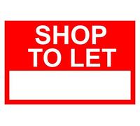 Shop To Let With Space To Insert A Phone Number Aluminium Composite Sign 400mm x 270mm x 3mm Thick Red/White.
