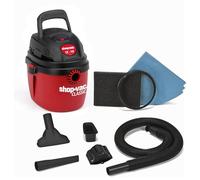 Shop-Vac 1.5 Gallon 2.0 Peak Wet Dry Vacuum, Portable Compact Shop Vacuum with Collapsible Handle Wall Bracket & Attachments, 2030100