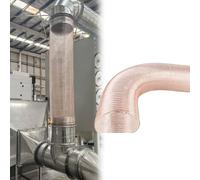 Shop Vac Hose Extension 13ft Long, Flexible Pu Dust Collection Duct/Ventilation Pipe for Dust and Chip Collector, Dryer Vent Ducting(Dia 165mm(6 1/2 in))