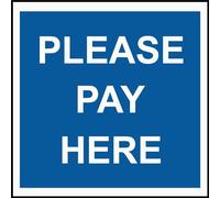 Shop warehouse signs Please pay here sign generalcm Square/Round Metal Sign 12x12 inch