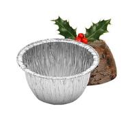 Shop4allsorts 12 1lb Foil Pudding Basins Aluminium Foil Baking Dishes Christmas Pudding Bowl