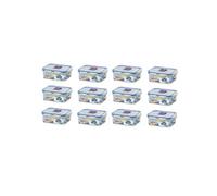 Shop4allsorts 12 X 350Ml Clip Top Food Storage Container Snack Tub Rectangular Air Tight Storage