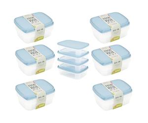 Shop4allsorts 24 x Food Storage Containers Lunch Snack Box Plastic Kitchen Tubs With Lid 1L