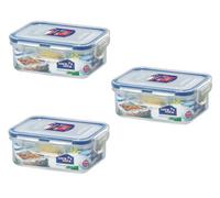 Shop4allsorts 3 X 350Ml Clip Top Food Storage Container Snack Tub Rectangular Air Tight Storage