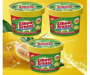 Shop4allsorts 3 x Elbow Grease Cleaning Paste All Purpose Degreaser Tough Cleaner Lemon Fresh 350g & Cleaner