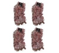 Shop4allsorts 4 blush pink christmas tinsel garland decoration - christmas tinsel - tinsel strand - dusky pink tinsel - 2.7m 270cm x 7cm - christmas tree decoration.