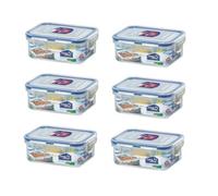 Shop4allsorts 6 X 350Ml Clip Top Food Storage Container Snack Tub Rectangular Air Tight Storage