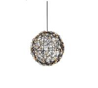 Shop4allsorts Black Wire Christmas Ball Light - Warm Classic Micro LED Christmas Light - Small LED Globe - 15cm Metal Frame Ball - 60 Micro LEDs.