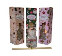 Shop4allsorts Christmas reed diffuser set - 3 fragrance set - cinnamon and pine cone - warm vanilla sugar - sparkling berries - reed diffuser oil - 50ml home reed diffusers - festive home scents.