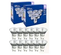 Shop4allsorts GU10 Halogen Bulbs 40W 240V Halogen Spotlight Bulbs 300lm 2800K Warm White 2 Pin GU10 Bulb Dimmable 2000h Life - 12 Pack