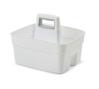 Shop4allsorts Large White Kitchen Tidy Cleaning Caddy Household Tidy Basket With Grey Insert Handle