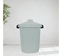 Shop4allsorts Sage Green Clip Top Storage Bin 25L Medium Waste Paper Toy Storage Pet Food Tub
