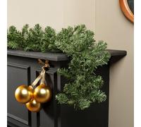 Shop4allsorts set of 2 Christmas garland decoration - plain artificial Canadian pine tree garland - stair fireplace garland - christmas decoration - 270cm 2.7m x 20cm