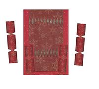 Shop4allsorts Set Of 6 Make Your Own Christmas Crackers Kit Make & Fill Snap Hat Motto Red Snowflake
