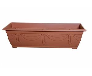 Shop4allsorts Slim Venetian Window Box Trough Planter Small 60cm Plastic Plant Pot Terracotta Colour